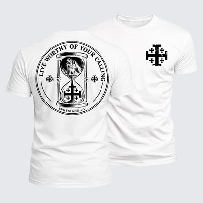 Luxe Mercerized Cotton Tee - Live Worthy of Your Calling