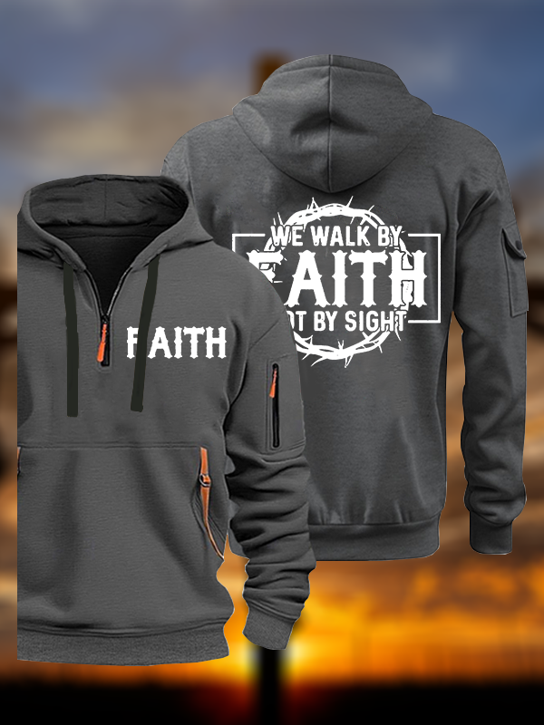 Walk By Faith Not By Sight Jesus God Christian Zipper Hoodies