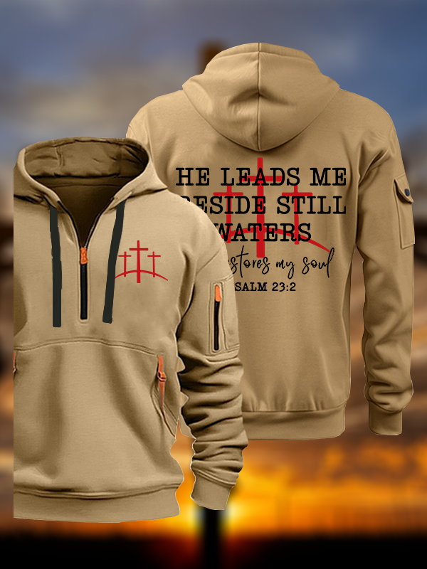 He Restores My Soul  Jesus God Christian Zipper Hoodies