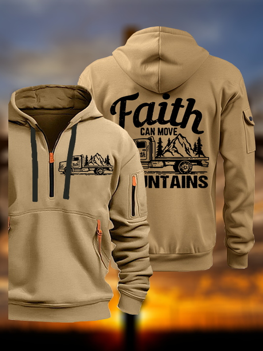 Faith Can Move Mountains Jesus God Christian Zipper Hoodies
