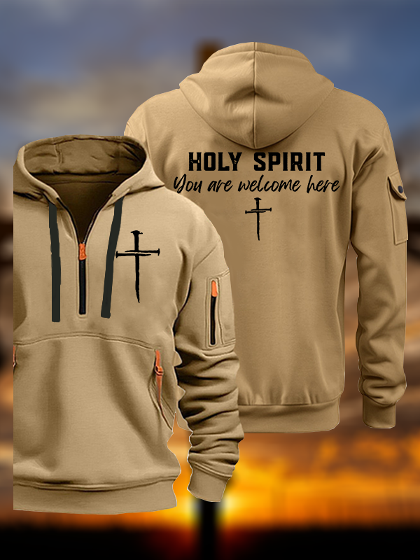 Holy Spirit You Are Welcome Here Jesus God Christian Zipper Hoodies