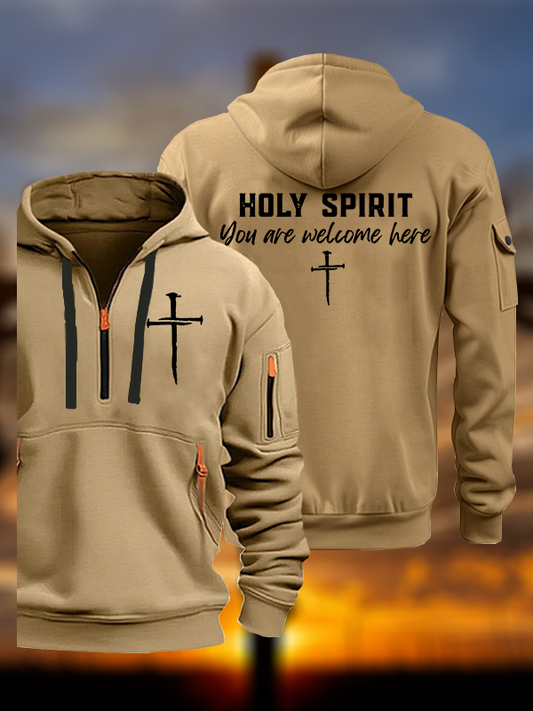 Holy Spirit You Are Welcome Here Jesus God Christian Zipper Hoodies