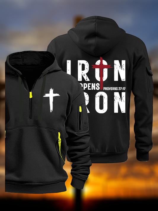 Iron Sharpens Iron  Jesus God Christian Zipper Hoodies