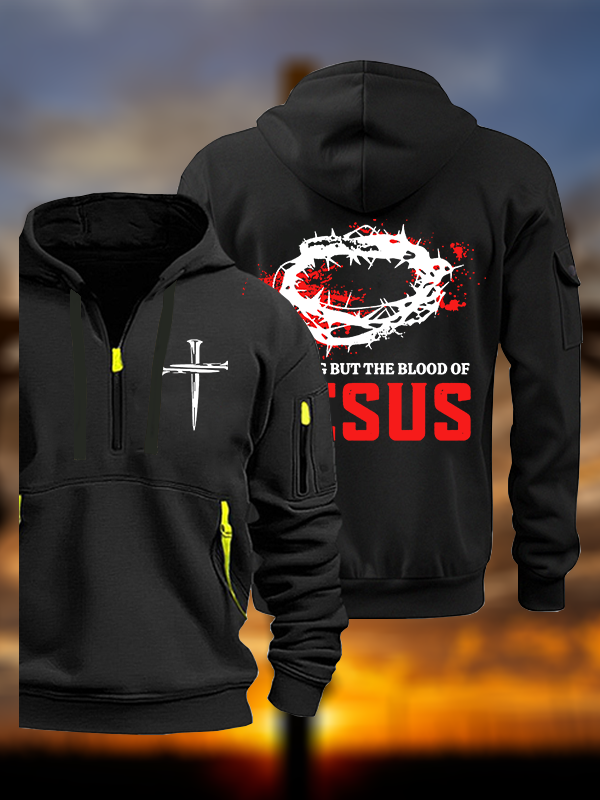 Nothing But The Blood Of Jesus Jesus God Christian Zipper Hoodies