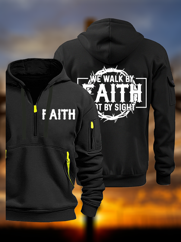 Walk By Faith Not By Sight Jesus God Christian Zipper Hoodies