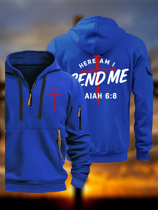 Here Am I Send Me  Jesus God Christian Zipper Hoodies