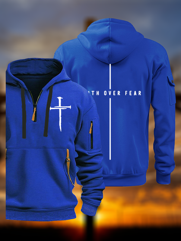 Faith Over Fear Jesus God Christian Zipper Hoodies