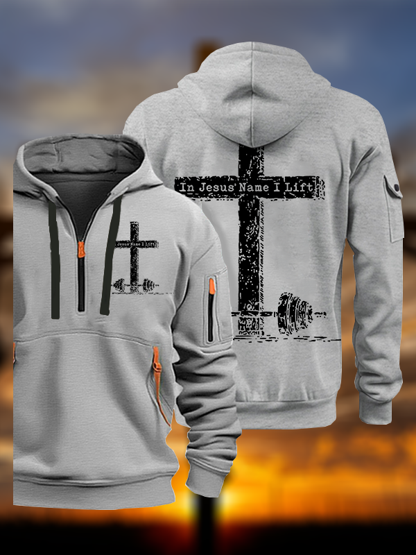 In Jesus' Name I Lift  Jesus God Christian Zipper Hoodies