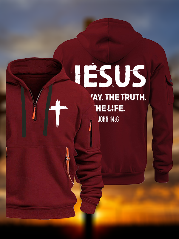 Jesus the Way the Truth the Life Jesus God Christian Zipper Hoodies
