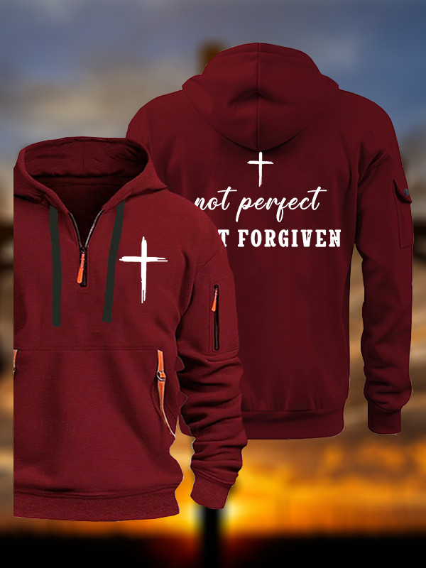 Not Perfect Just Forgiven Jesus God Christian Zipper Hoodies