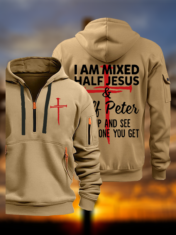 I Am Mixed Half Jesus And Half Peter Jesus God Christian Zipper Hoodies