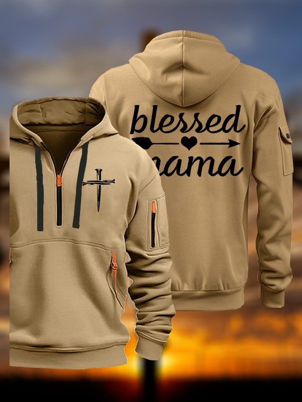 Blessed Mama  Jesus God Christian Zipper Hoodies