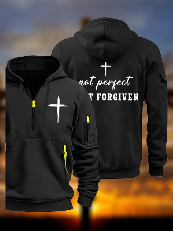 Not Perfect Just Forgiven Jesus God Christian Zipper Hoodies