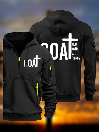 Goat God Over All Things Jesus God Christian Zipper Hoodies