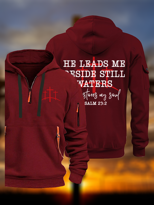 He Restores My Soul  Jesus God Christian Zipper Hoodies