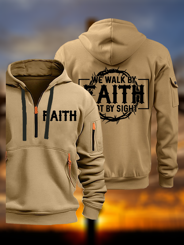 Walk By Faith Not By Sight Jesus God Christian Zipper Hoodies