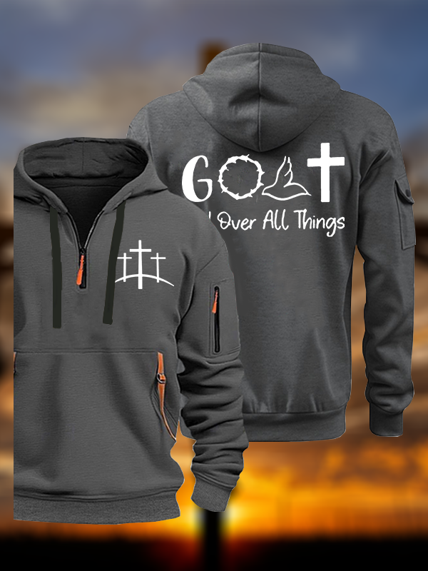GOAT - God Over All Things  Jesus God Christian Zipper Hoodies
