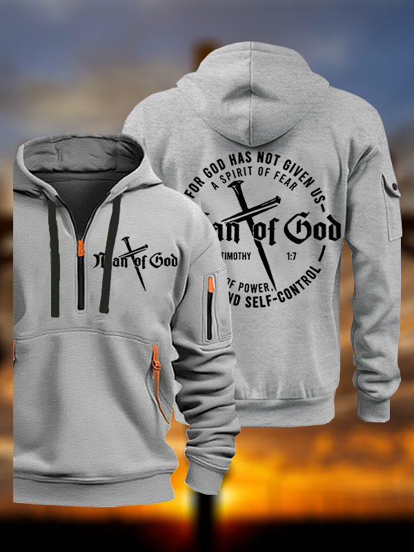 Man of God Jesus God Christian Zipper Hoodies