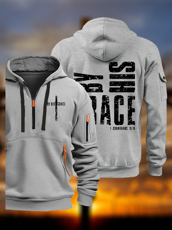 By His Grace Jesus God Christian Zipper Hoodies
