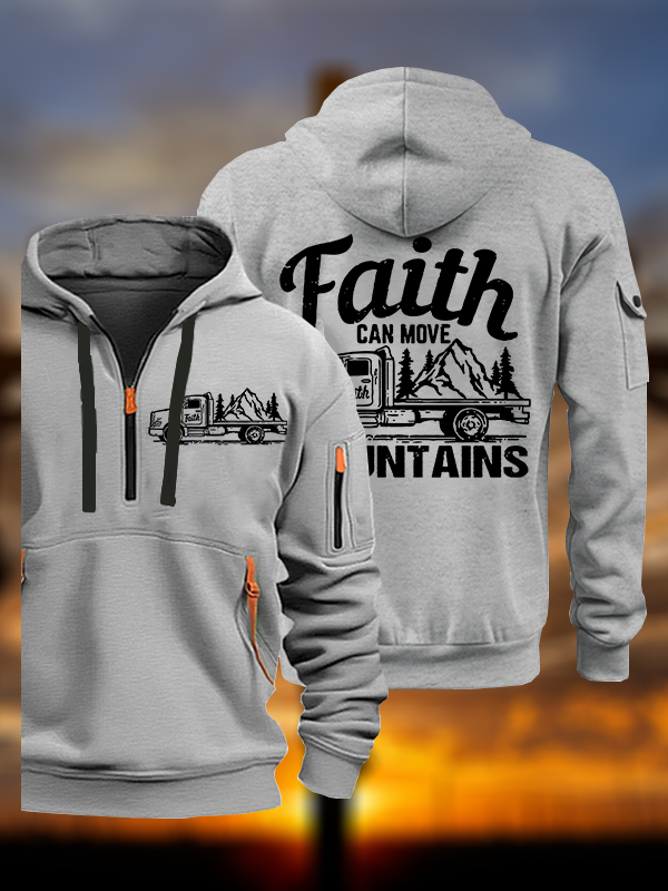 Faith Can Move Mountains Jesus God Christian Zipper Hoodies