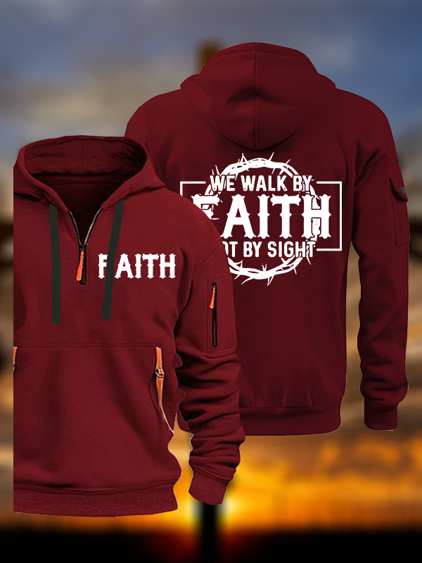 Walk By Faith Not By Sight Jesus God Christian Zipper Hoodies