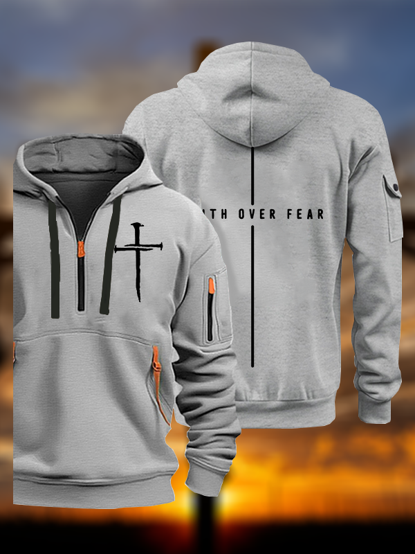 Faith Over Fear Jesus God Christian Zipper Hoodies