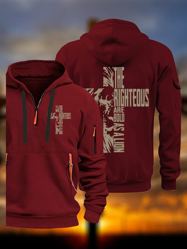 Bold as A Lion Jesus God Christian Zipper Hoodies