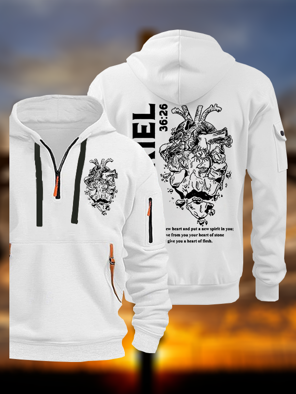 I Will Give You A New Heart And Put A New Spirit Jesus God Christian Zipper Hoodies