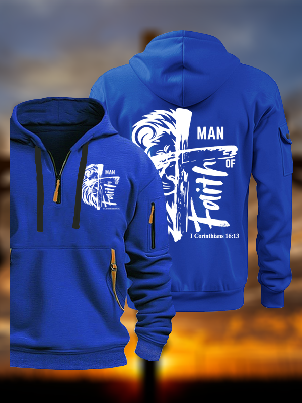 Man Of Faith Jesus God Christian Zipper Hoodies