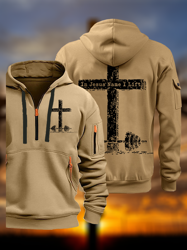 In Jesus' Name I Lift  Jesus God Christian Zipper Hoodies