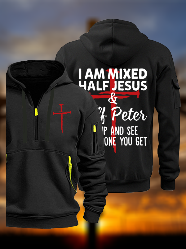 I Am Mixed Half Jesus And Half Peter Jesus God Christian Zipper Hoodies