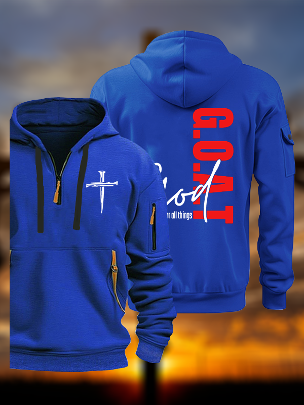 G.O.A.T.  Jesus God Christian Zipper Hoodies