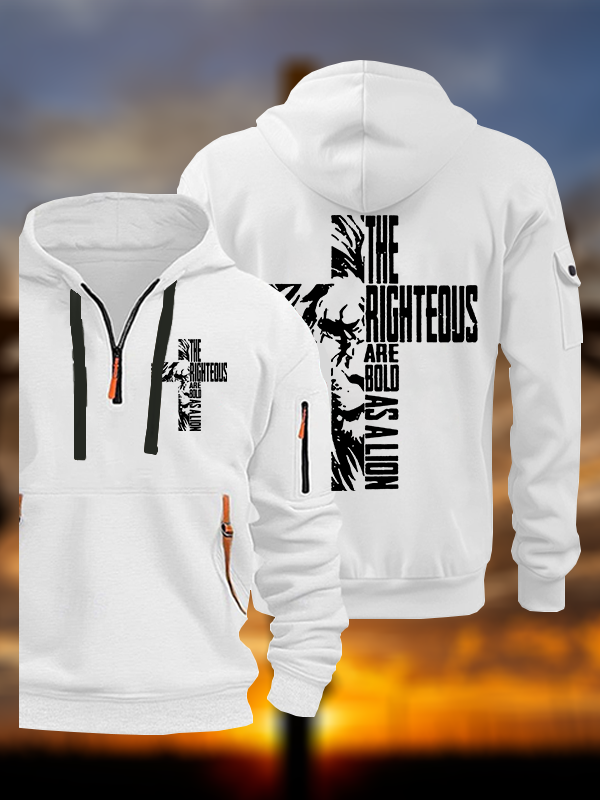 Bold as A Lion Jesus God Christian Zipper Hoodies