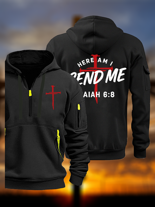 Here Am I Send Me  Jesus God Christian Zipper Hoodies