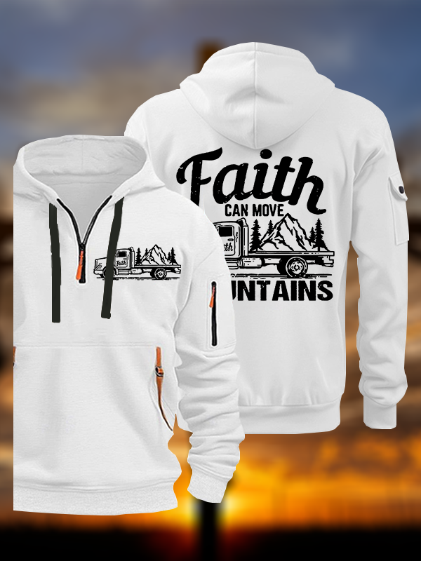 Faith Can Move Mountains Jesus God Christian Zipper Hoodies