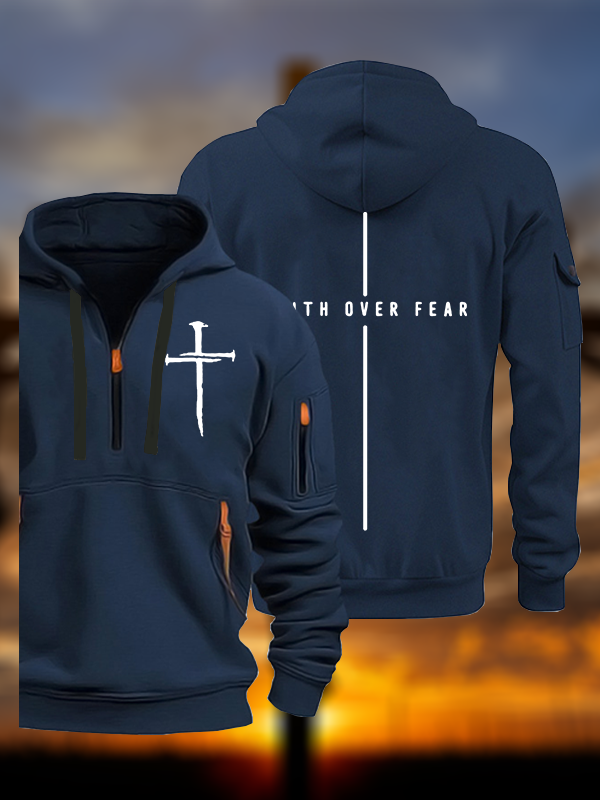 Faith Over Fear Jesus God Christian Zipper Hoodies