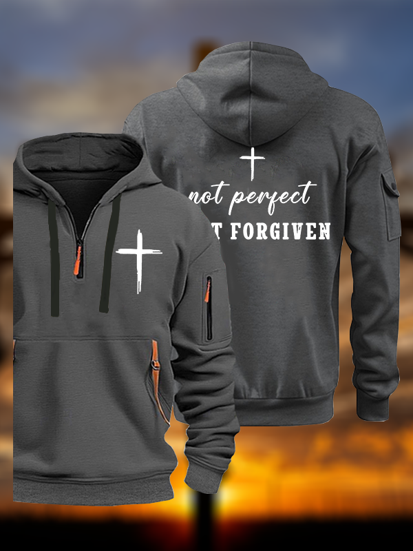 Not Perfect Just Forgiven Jesus God Christian Zipper Hoodies