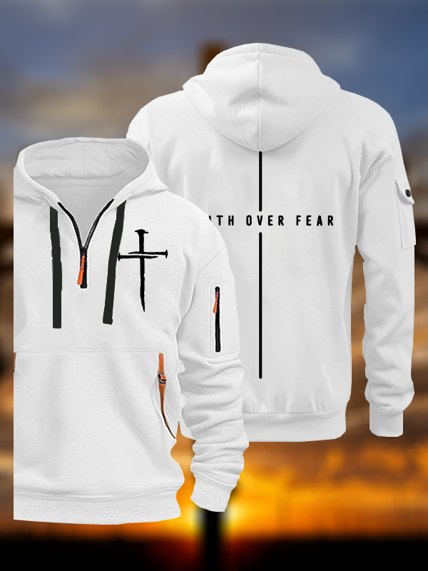 Faith Over Fear Jesus God Christian Zipper Hoodies
