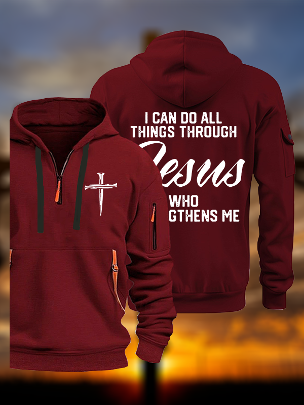 I Can Do All Things Through Jesus Jesus God Christian Zipper Hoodies