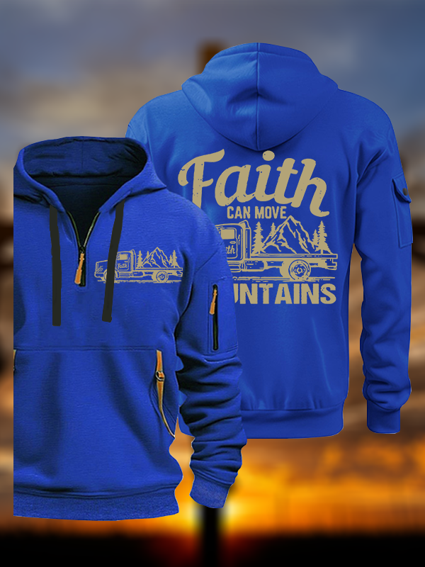 Faith Can Move Mountains Jesus God Christian Zipper Hoodies
