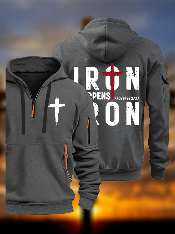 Iron Sharpens Iron  Jesus God Christian Zipper Hoodies