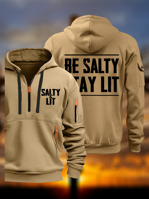 Be Salty Stay Lit  Jesus God Christian Zipper Hoodies