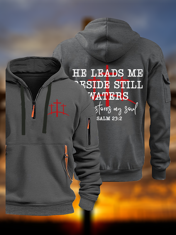 He Restores My Soul  Jesus God Christian Zipper Hoodies