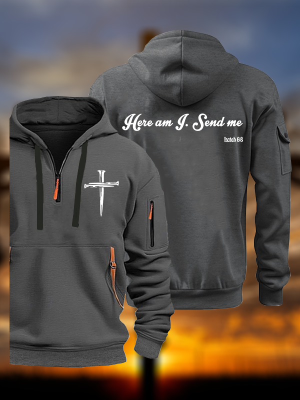 Here Am I Send Me  Jesus God Christian Zipper Hoodies