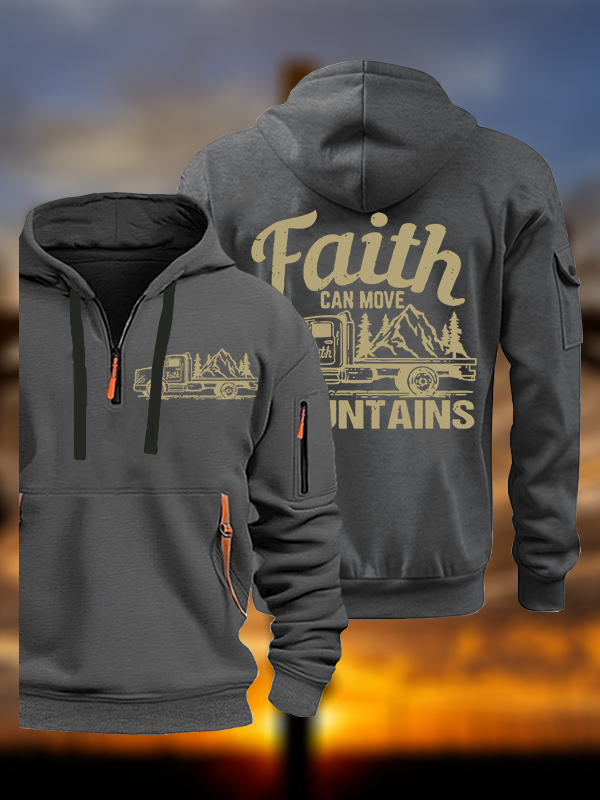 Faith Can Move Mountains Jesus God Christian Zipper Hoodies