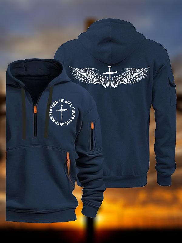 He Will Cover You With His Feather Jesus God Christian Zipper Hoodies