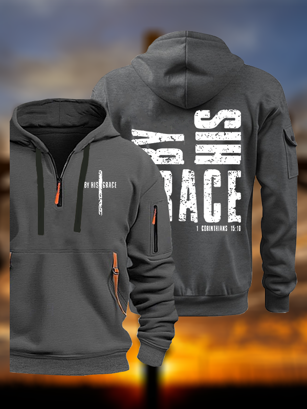 By His Grace Jesus God Christian Zipper Hoodies