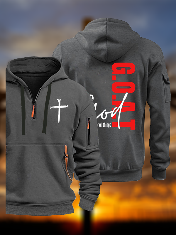 G.O.A.T.  Jesus God Christian Zipper Hoodies