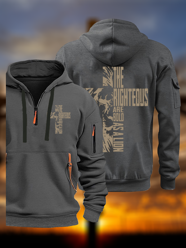 Bold as A Lion Jesus God Christian Zipper Hoodies