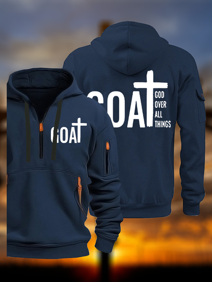 Goat God Over All Things Jesus God Christian Zipper Hoodies